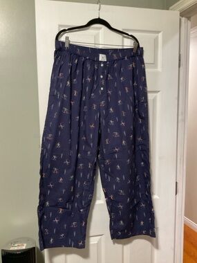 Anthropologie Navy Printed Women's Jogger Pants